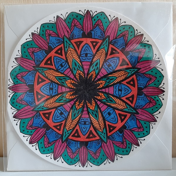 Wenskaart met handgetekende mandala HMBB004